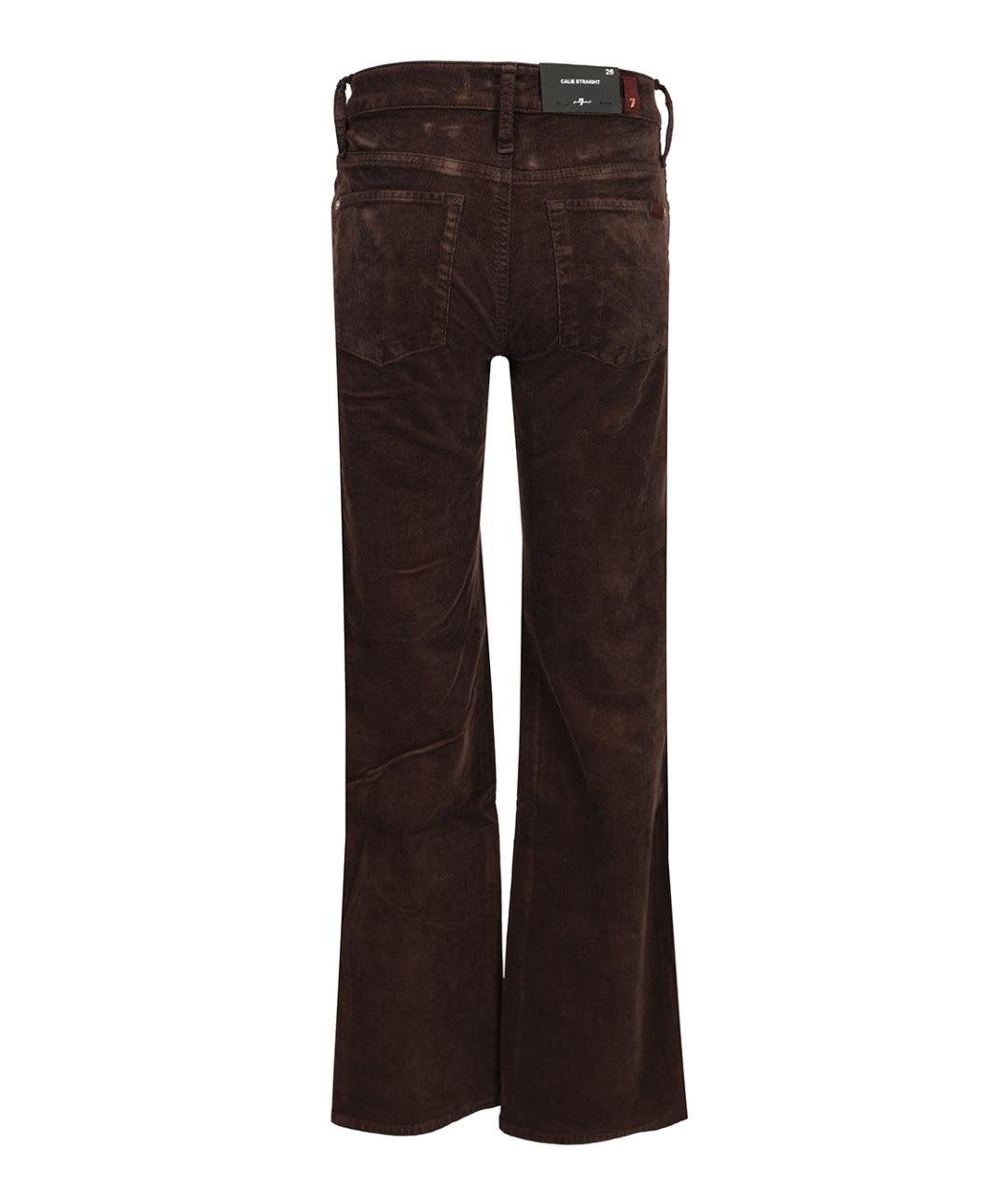 7 FOR ALL MANKIND Коричневые хлопковые прямые джинсы, фото 2