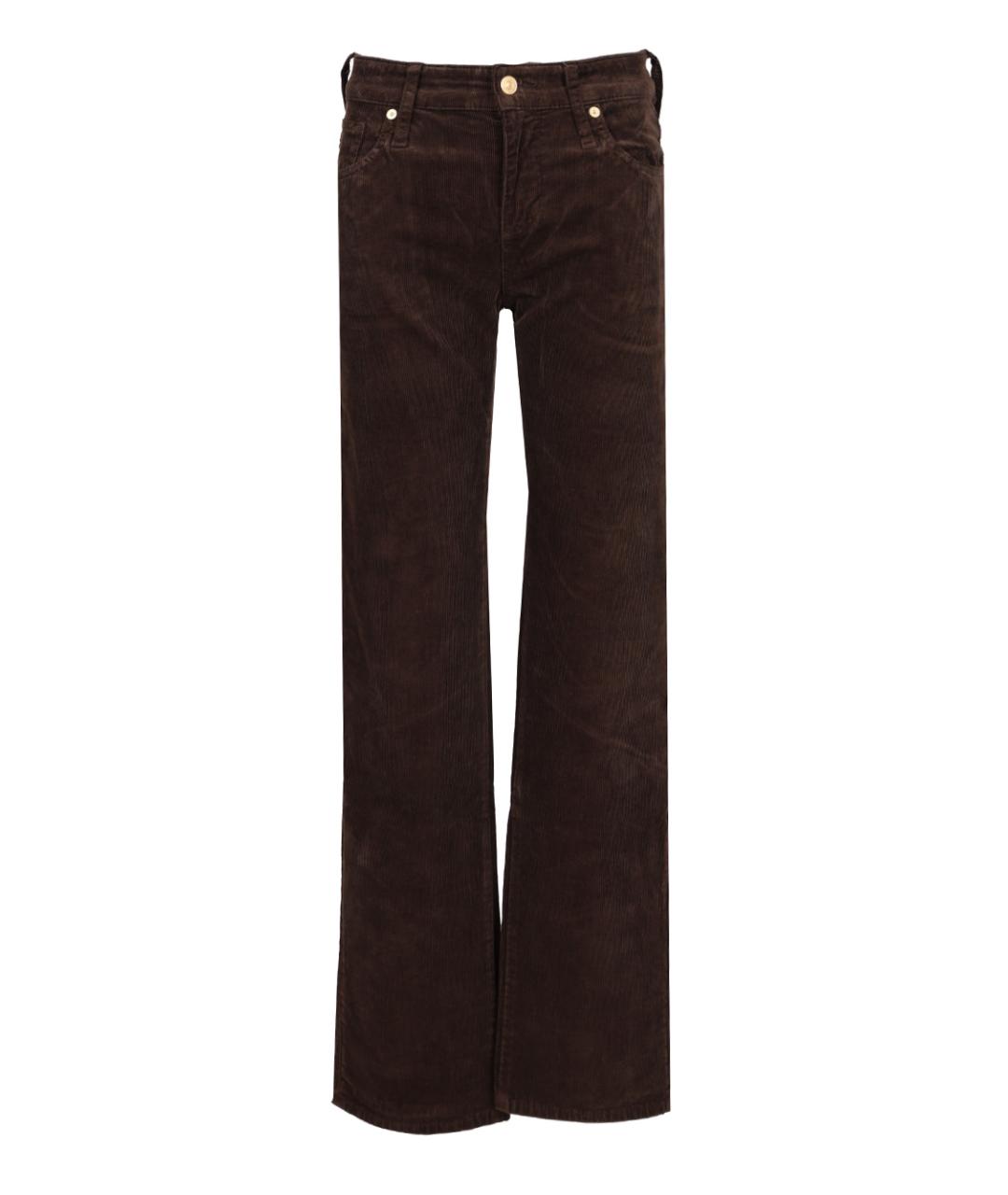 7 FOR ALL MANKIND Коричневые хлопковые прямые джинсы, фото 1