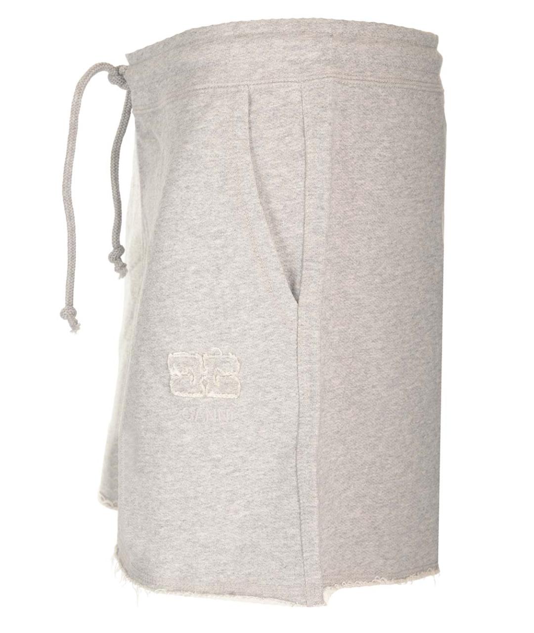 GANNI Серые хлопковые шорты, фото 3