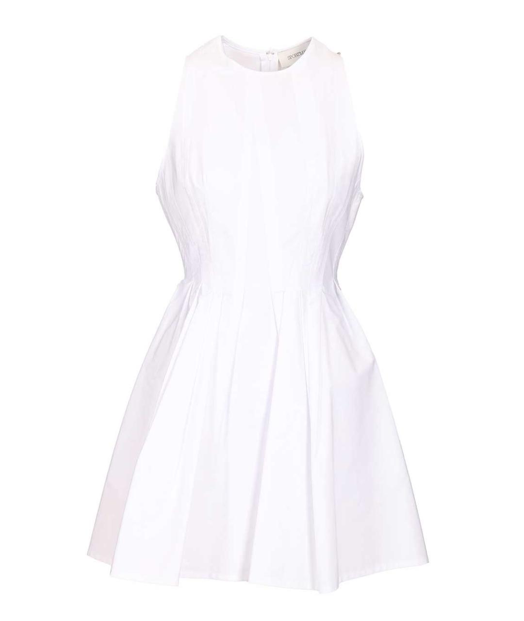 SPORTMAX Белое хлопковое платье, фото 1