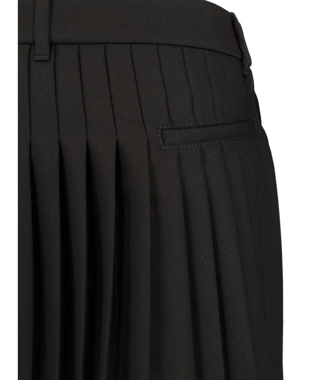 OFF-WHITE Черная шерстяная юбка мини, фото 5