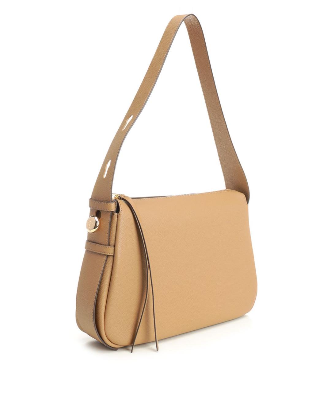 TORY BURCH Бежевая кожаная сумка через плечо, фото 2