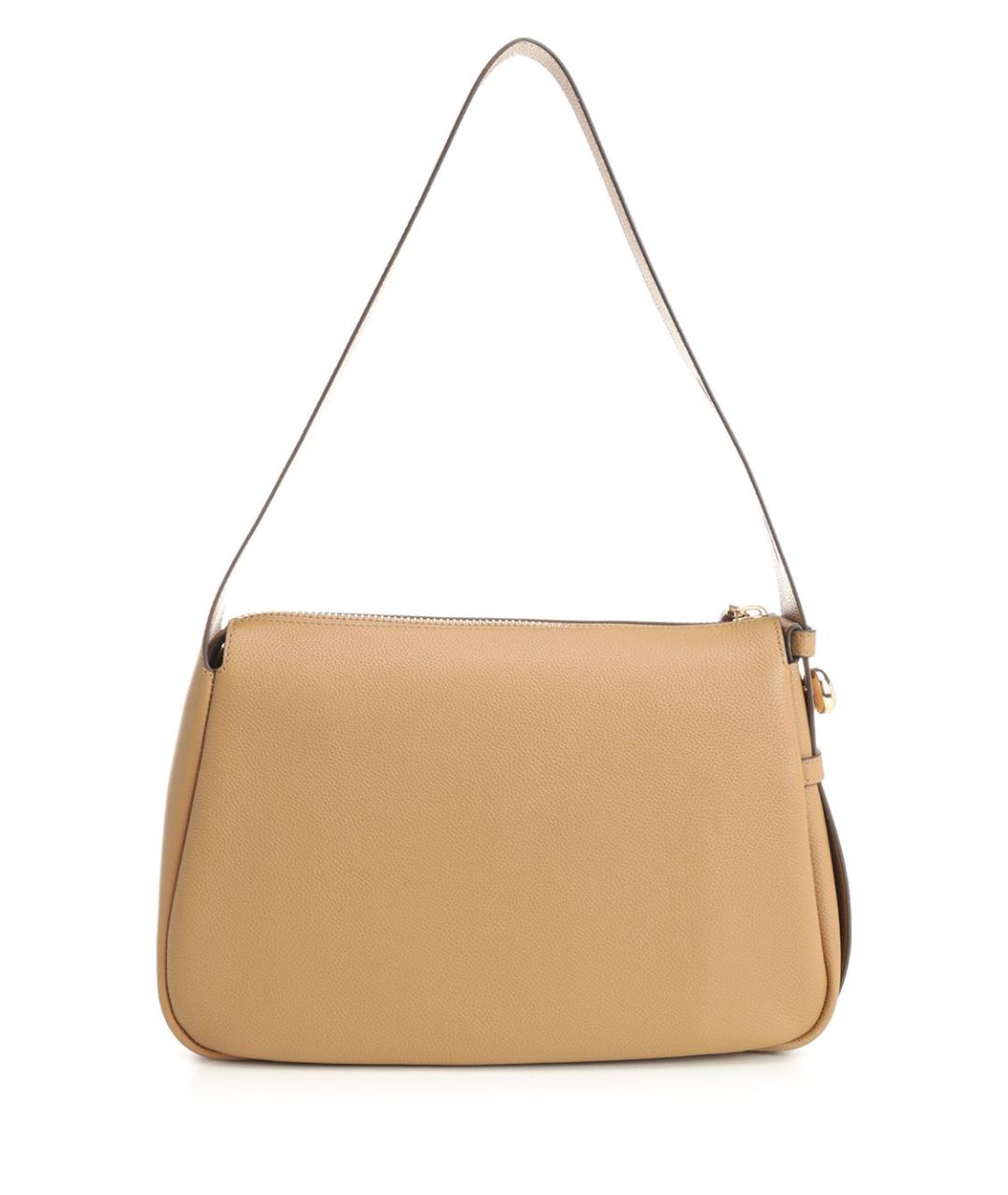 TORY BURCH Бежевая кожаная сумка через плечо, фото 4