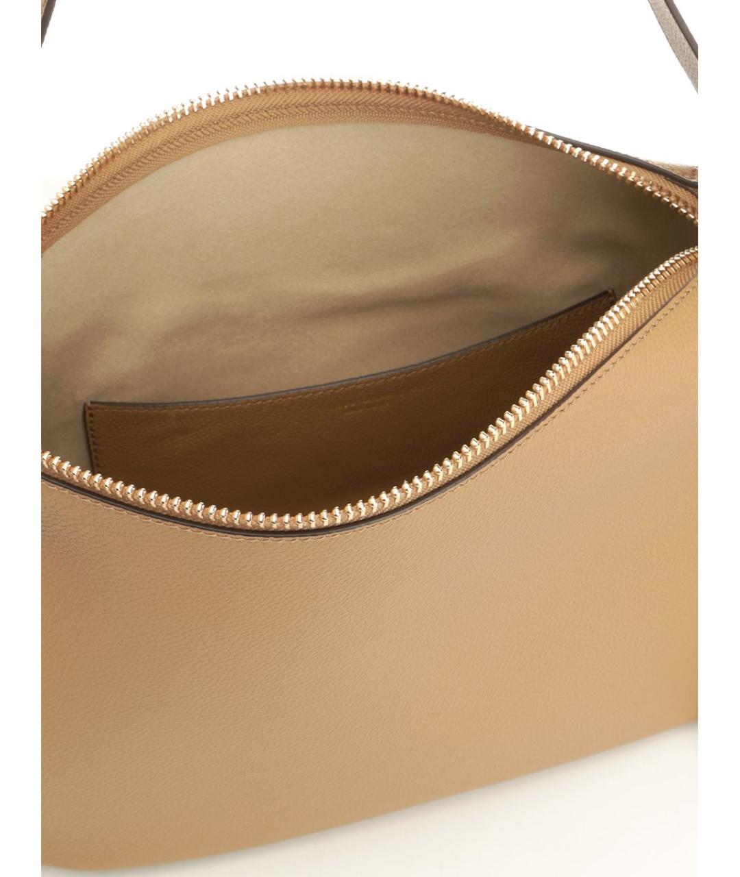 TORY BURCH Бежевая кожаная сумка через плечо, фото 5