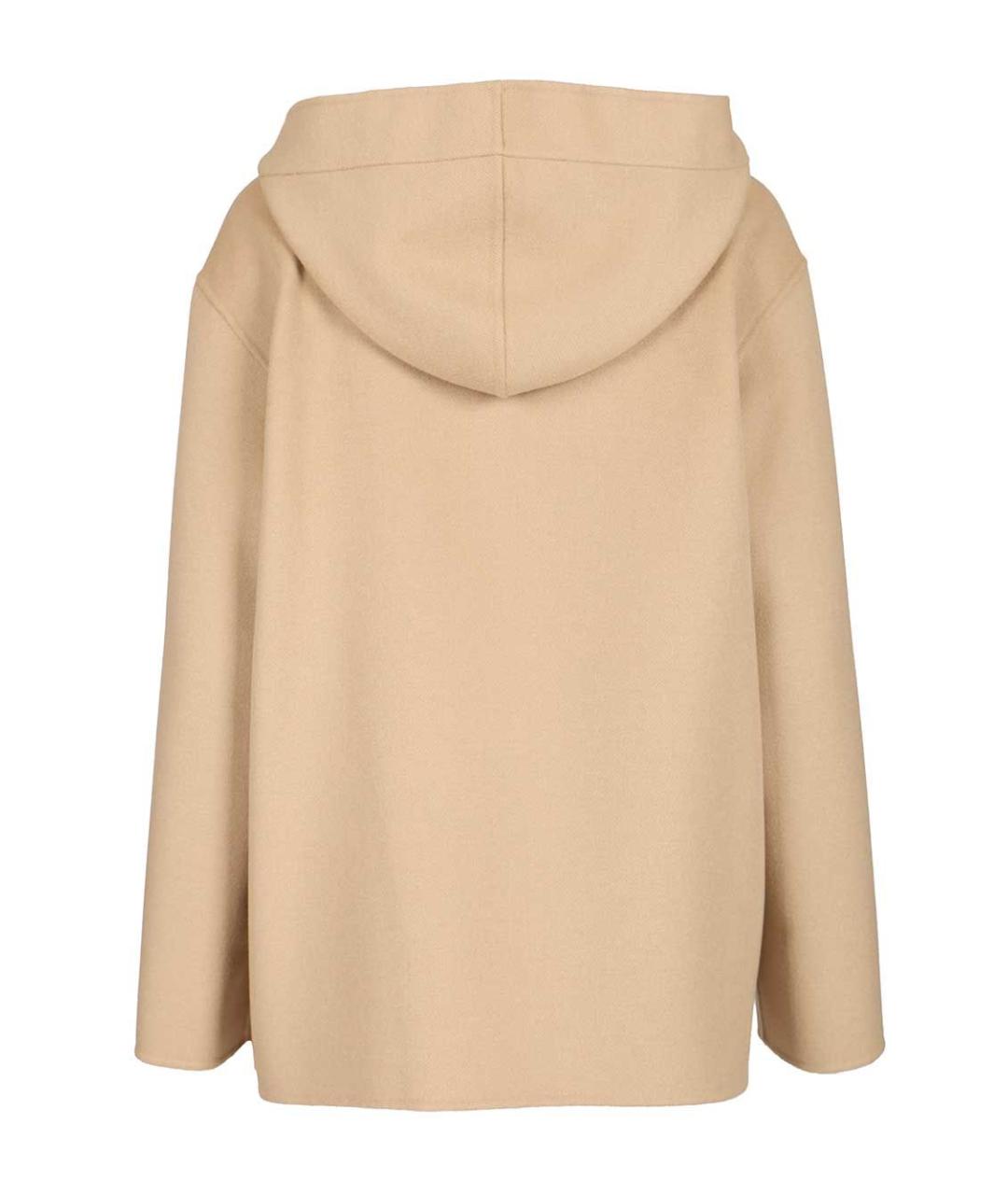 MAX MARA STUDIO Бежевое шерстяное пальто, фото 2