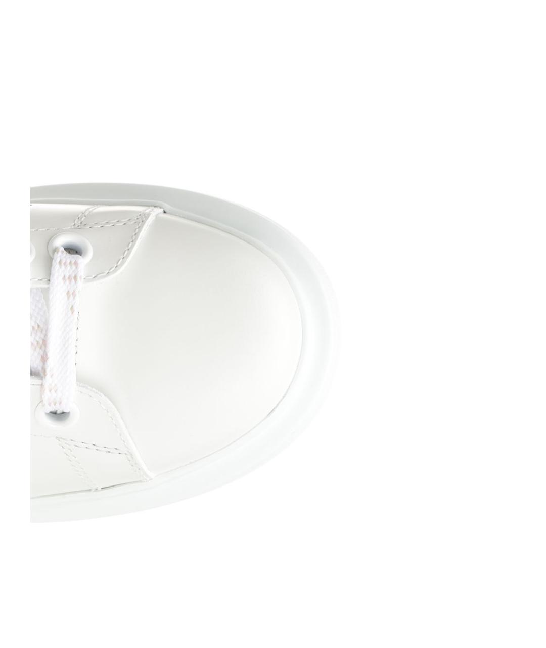 ALEXANDER MCQUEEN Белые кожаные кроссовки, фото 4