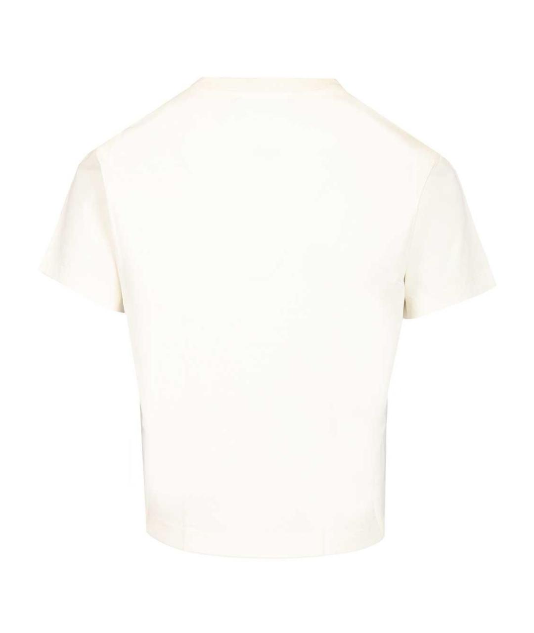 MAISON KITSUNE Белая хлопковая футболка, фото 2
