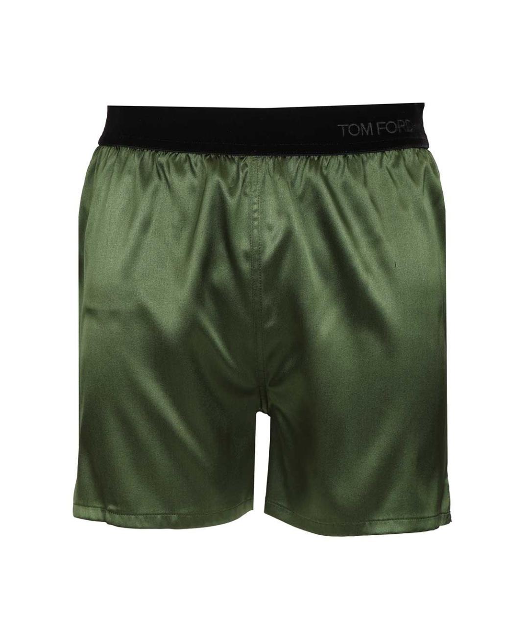 TOM FORD Зеленые шелковые шорты, фото 1
