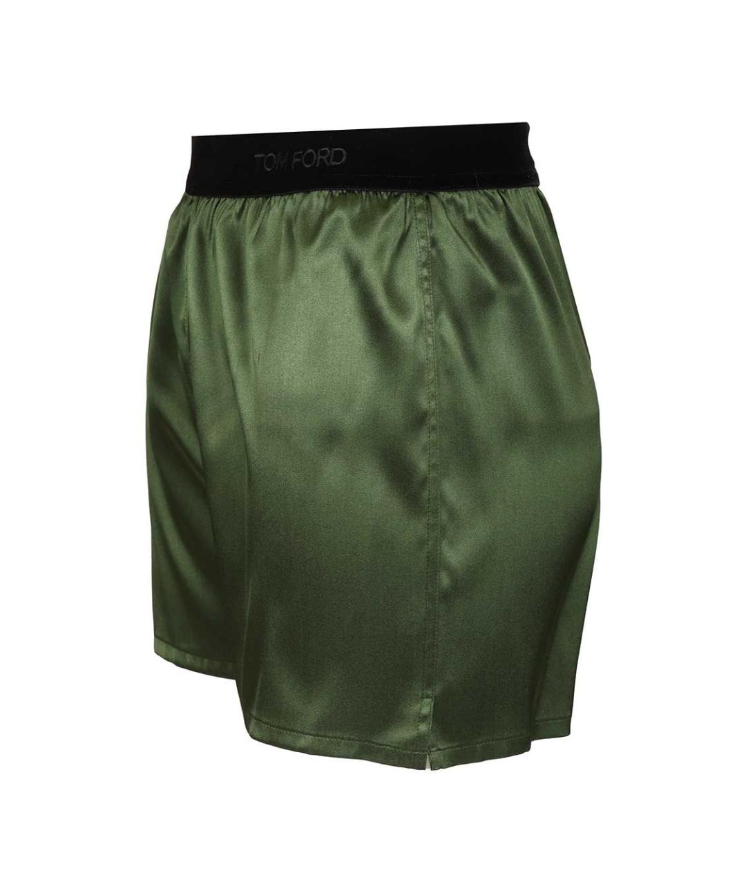 TOM FORD Зеленые шелковые шорты, фото 3