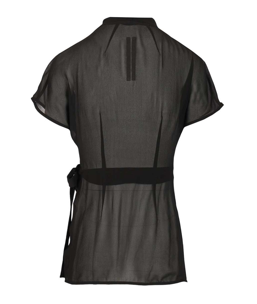 RICK OWENS Черная шелковая блузы, фото 2