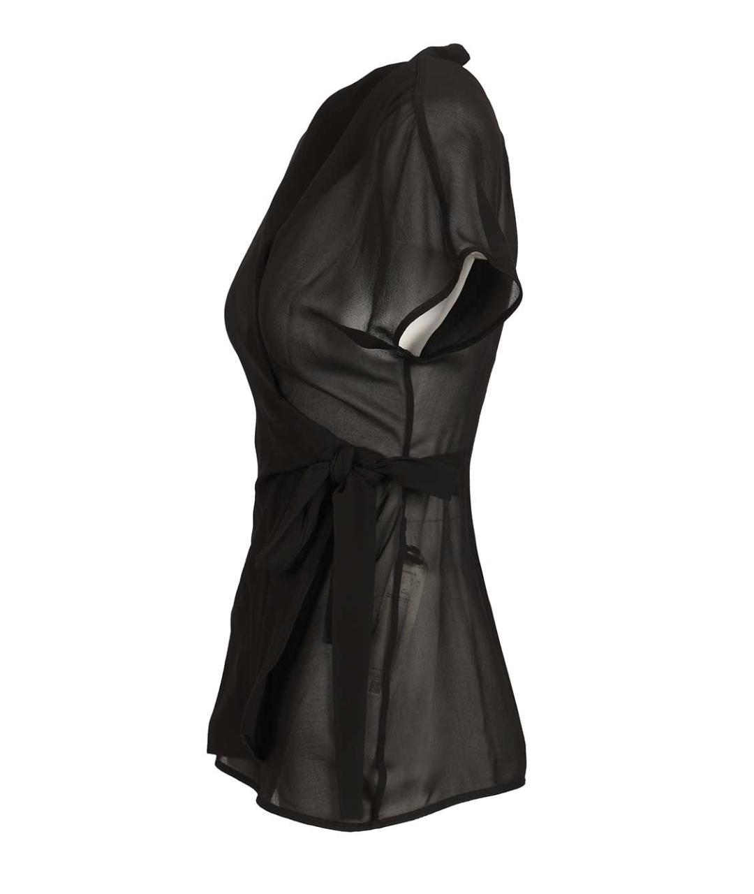 RICK OWENS Черная шелковая блузы, фото 3