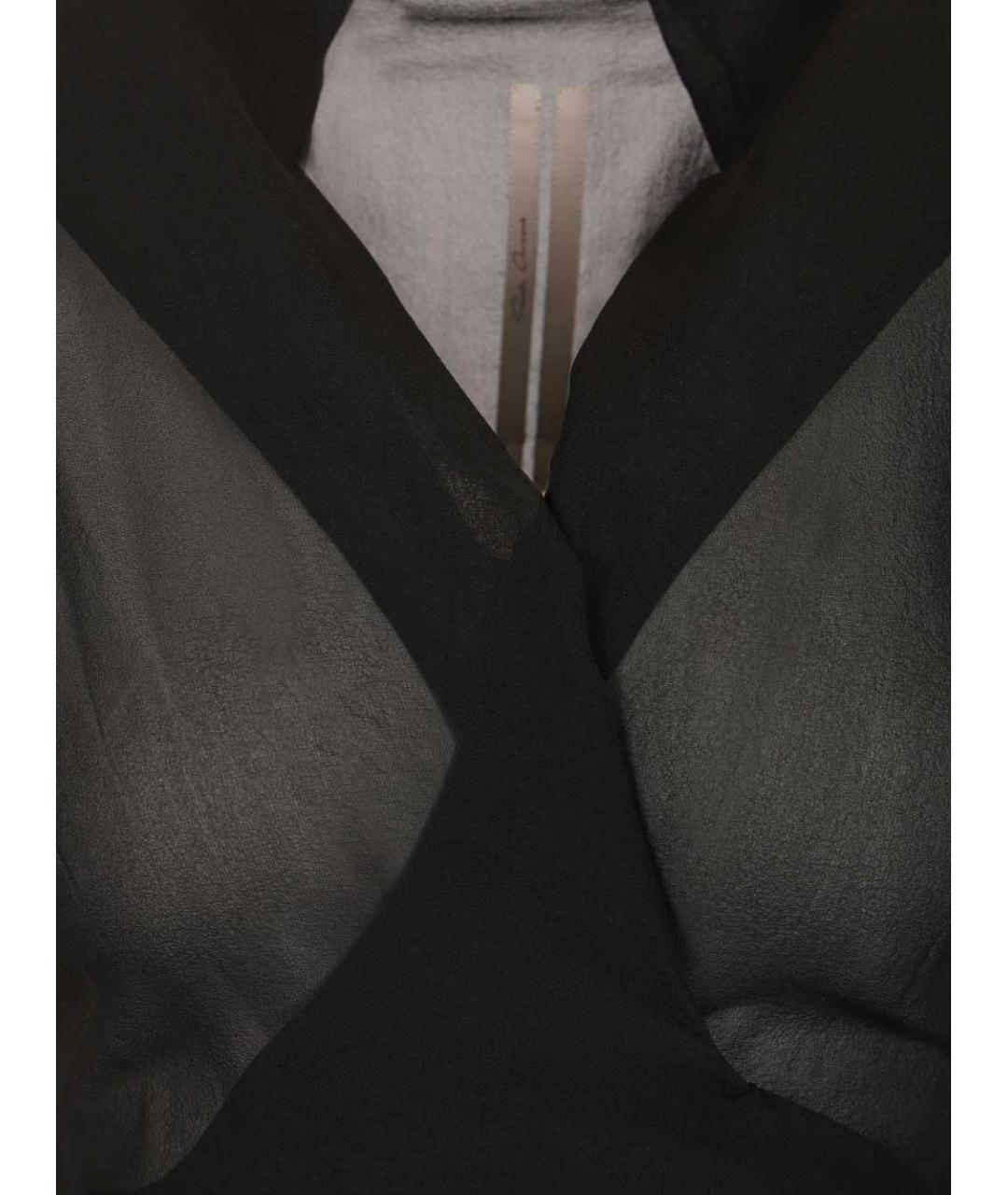 RICK OWENS Черная шелковая блузы, фото 4