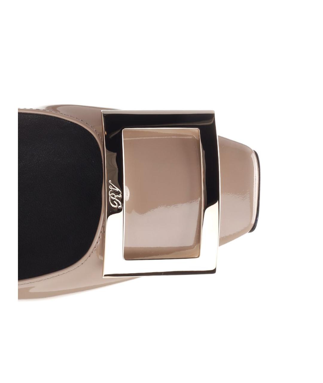 ROGER VIVIER Бежевые кожаные туфли, фото 4