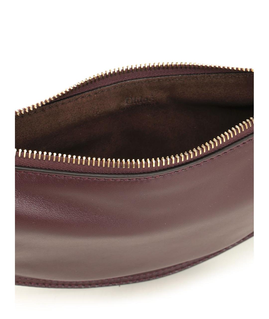 CHLOE Бордовая кожаная сумка через плечо, фото 4