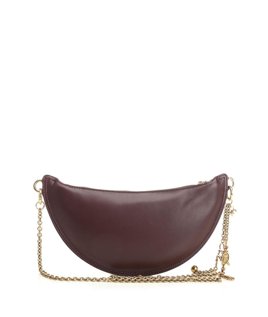 CHLOE Бордовая кожаная сумка через плечо, фото 3