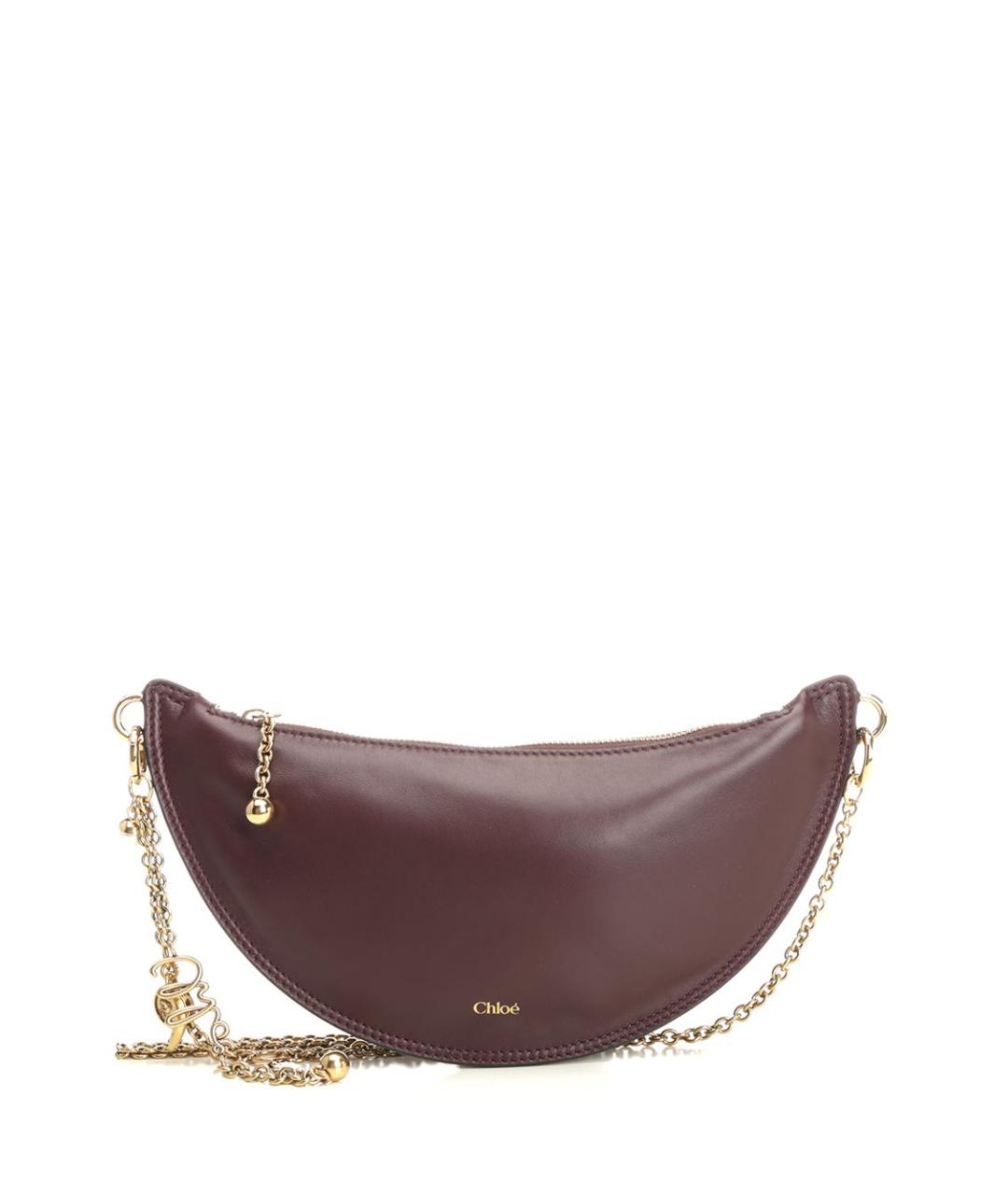 CHLOE Бордовая кожаная сумка через плечо, фото 1