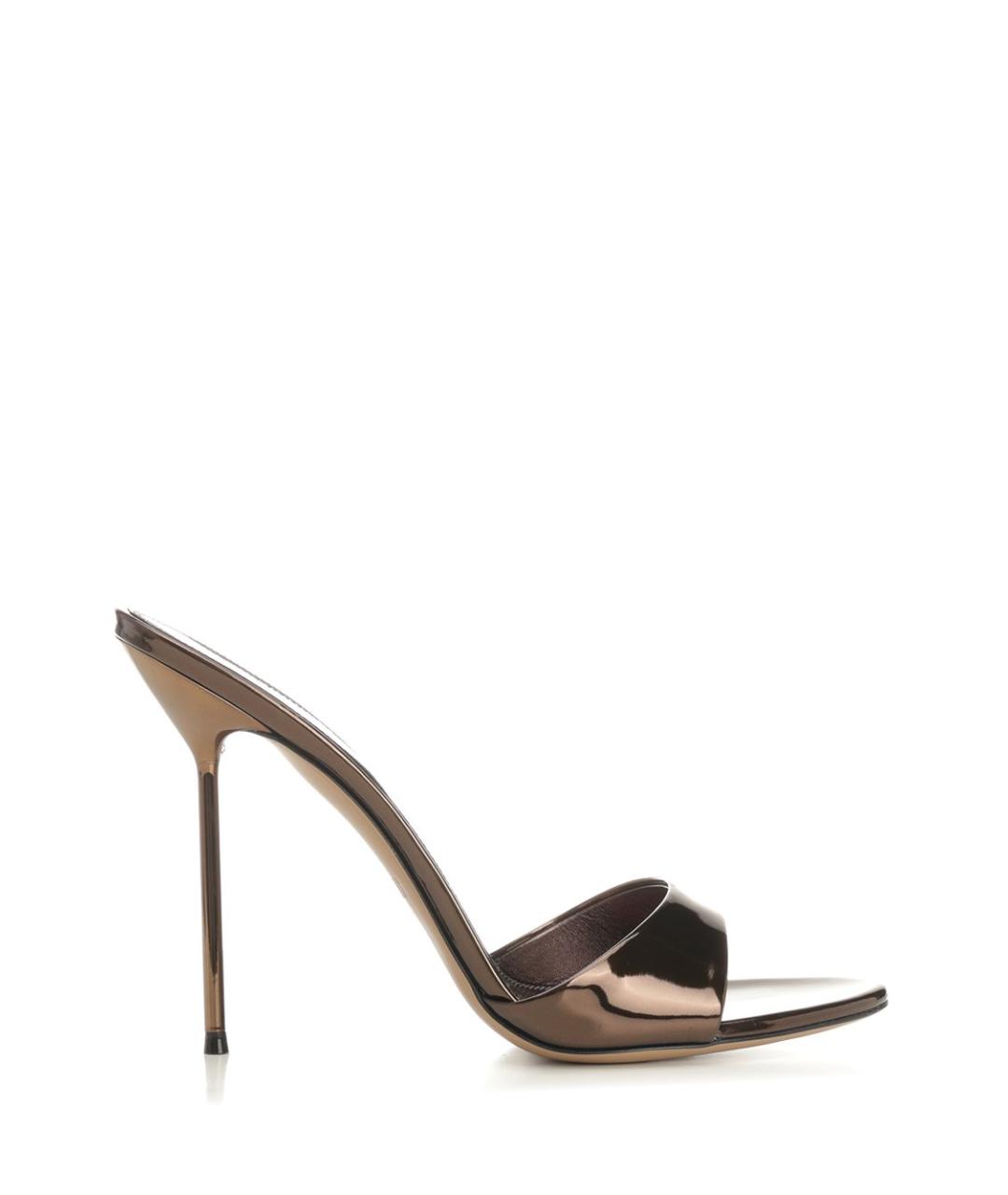 PARIS TEXAS Коричневые кожаные мюли, фото 1