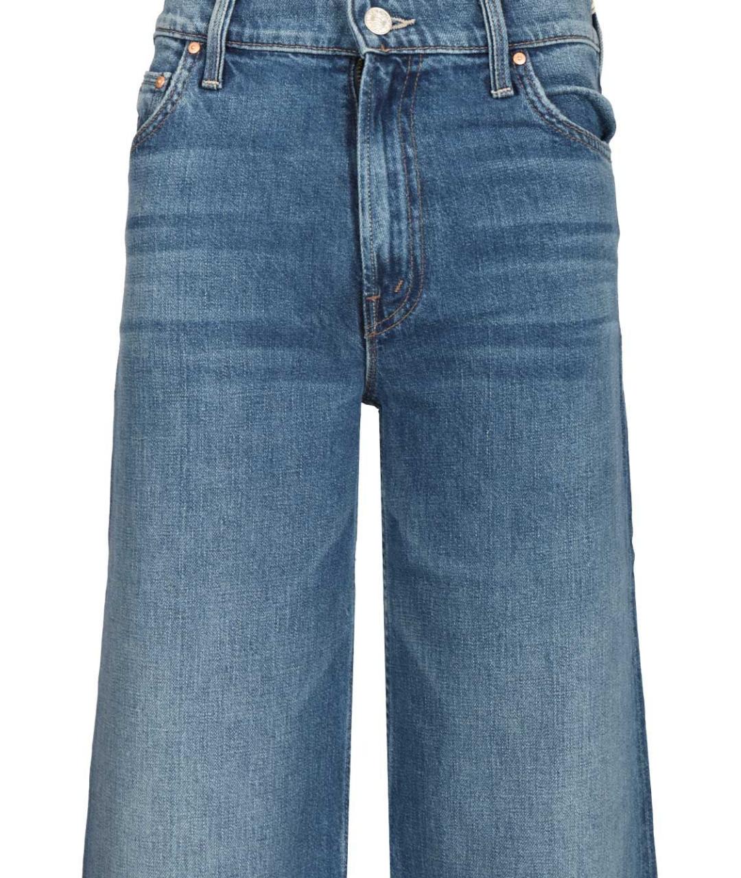 MOTHER Синие хлопковые прямые джинсы, фото 3