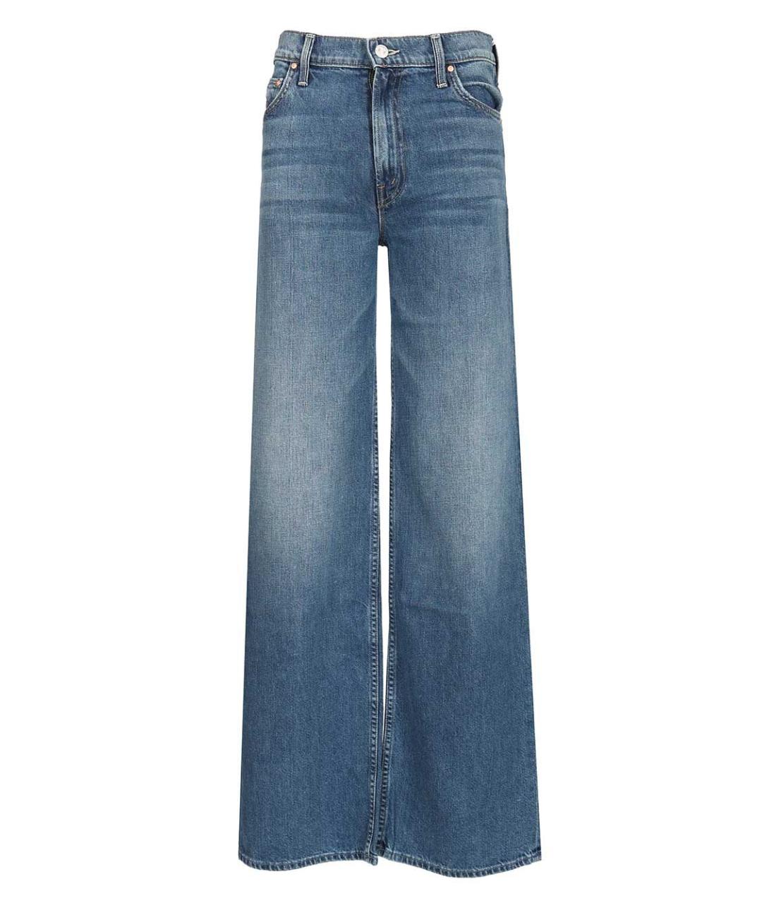 MOTHER Синие хлопковые прямые джинсы, фото 1