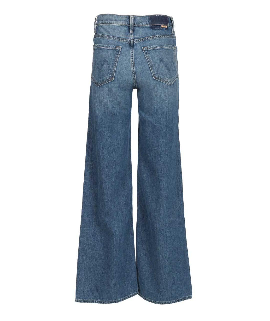 MOTHER Синие хлопковые прямые джинсы, фото 2