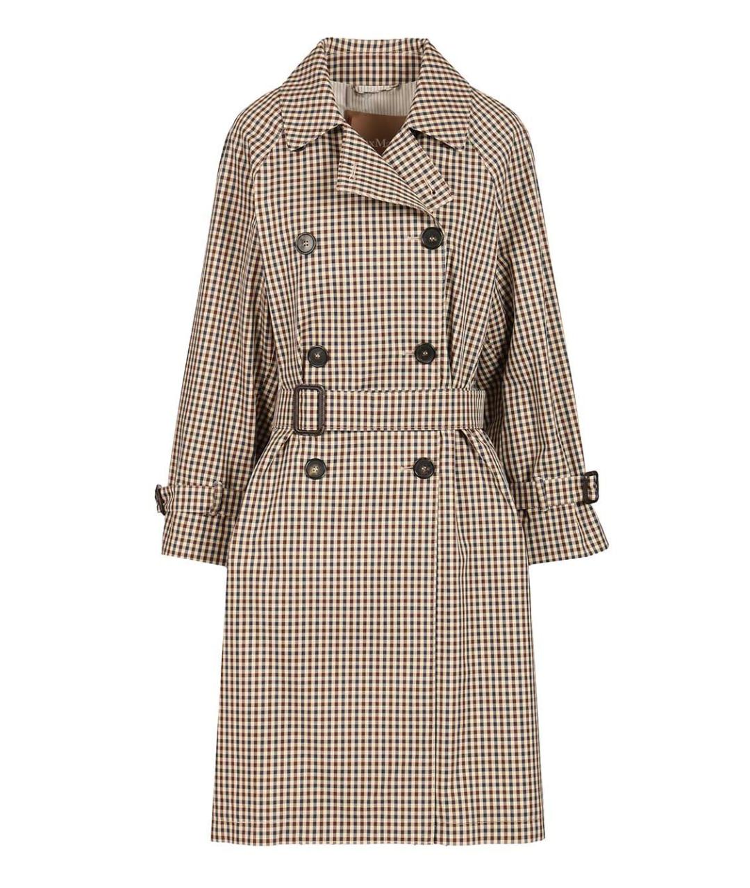 MAX MARA Бежевый хлопковый тренч/плащ, фото 1