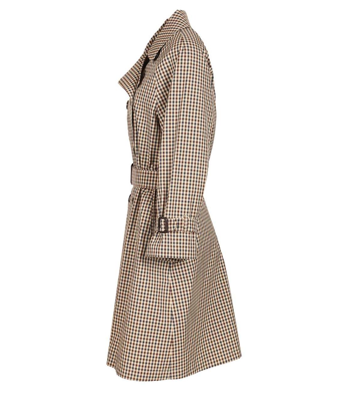 MAX MARA Бежевый хлопковый тренч/плащ, фото 3