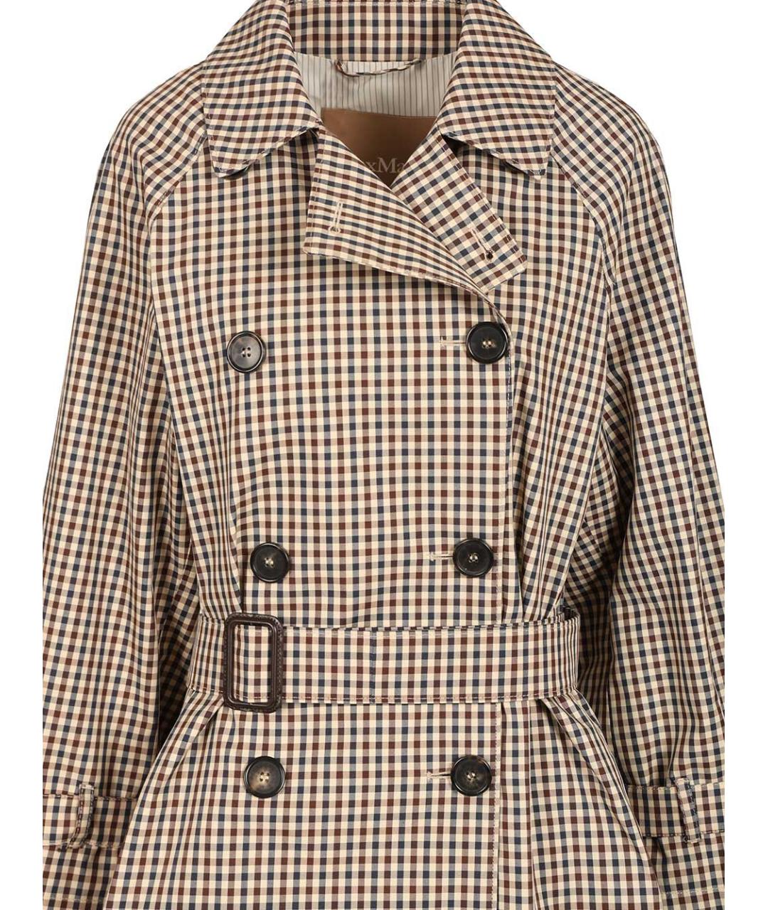 MAX MARA Бежевый хлопковый тренч/плащ, фото 4