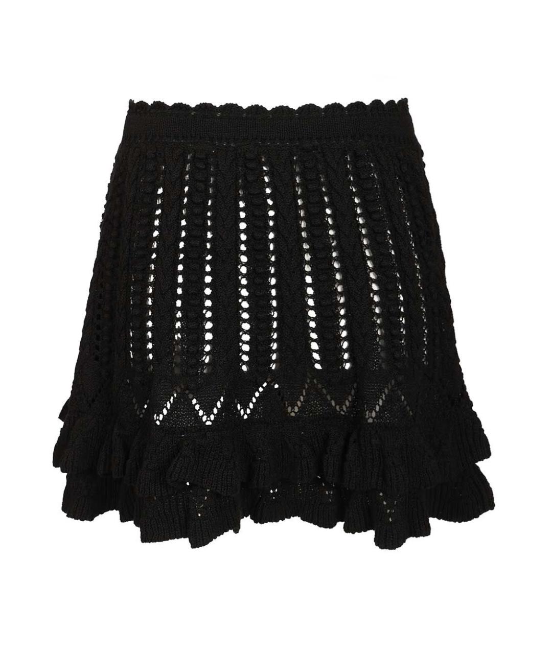 ISABEL MARANT ETOILE Черная хлопковая юбка мини, фото 2