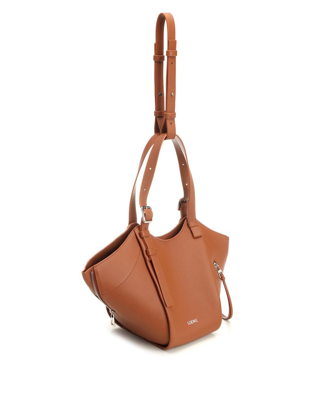 LOEWE Коричневая кожаная сумка тоут, фото 4