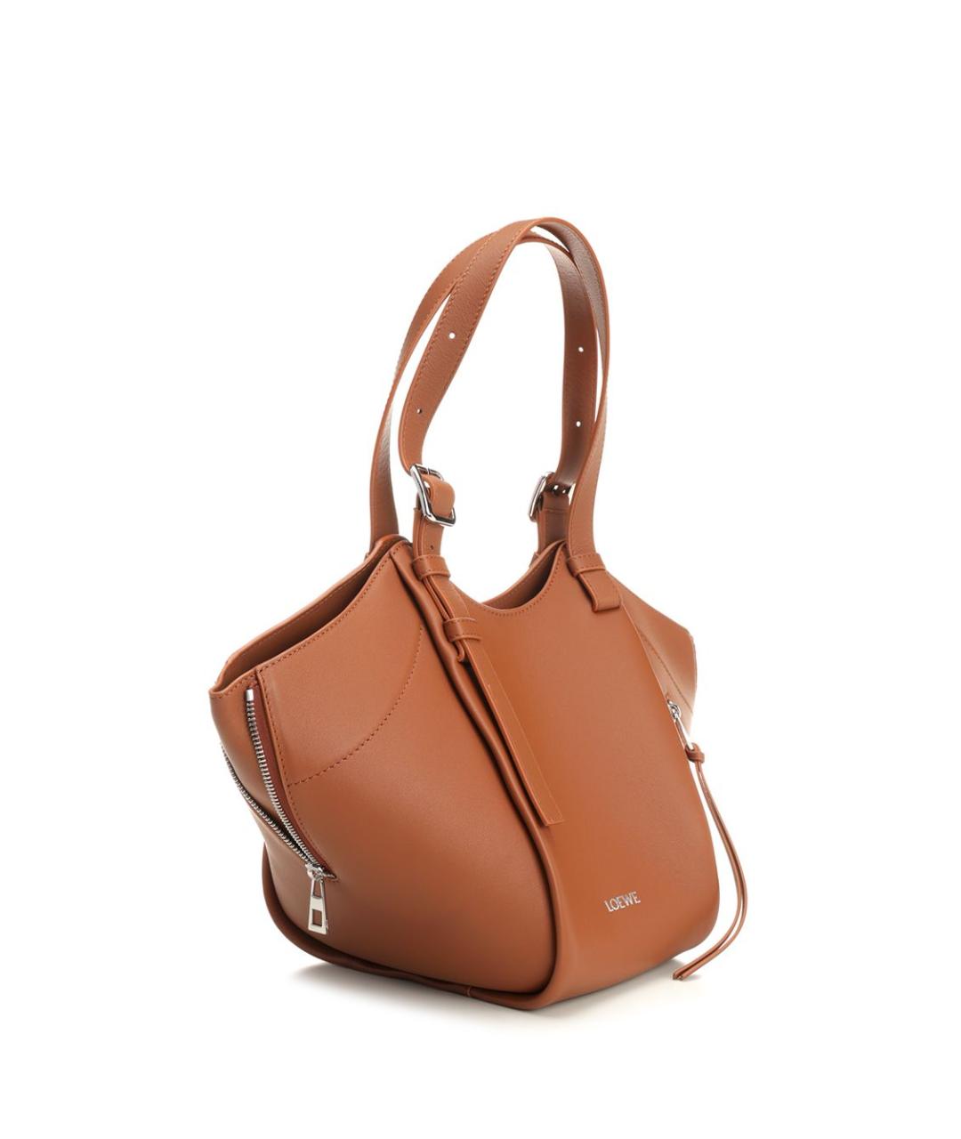 LOEWE Коричневая кожаная сумка тоут, фото 2