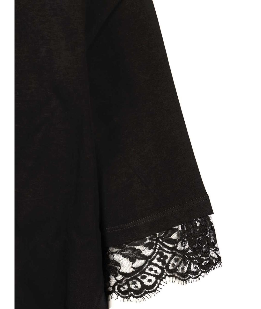 ALEXANDER MCQUEEN Черная хлопковая футболка, фото 4