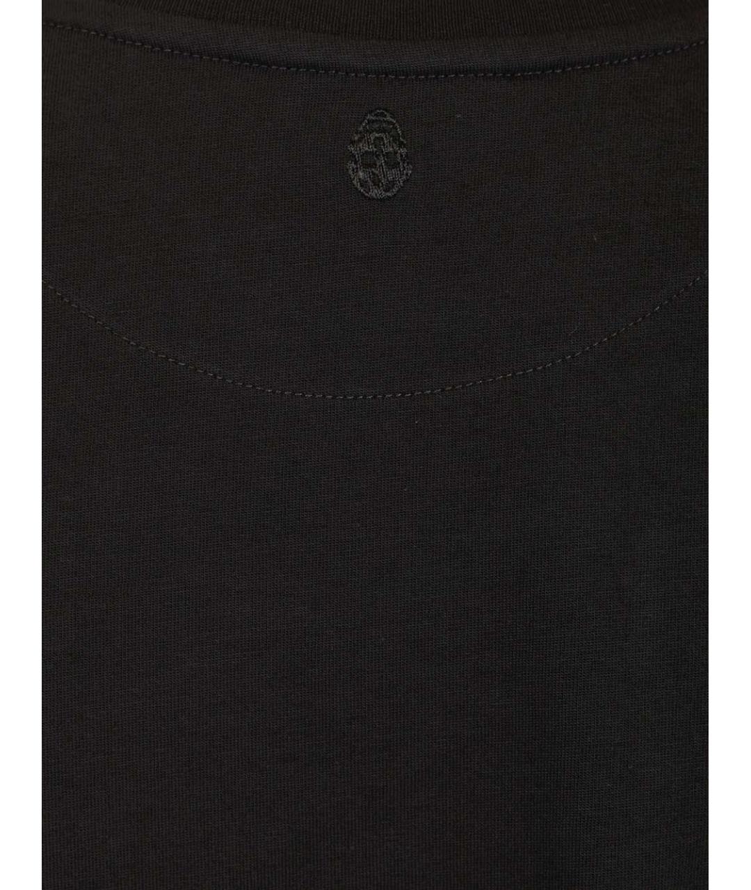 ALEXANDER MCQUEEN Черная хлопковая футболка, фото 6
