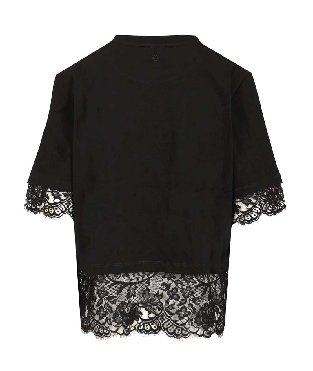 ALEXANDER MCQUEEN Черная хлопковая футболка, фото 2