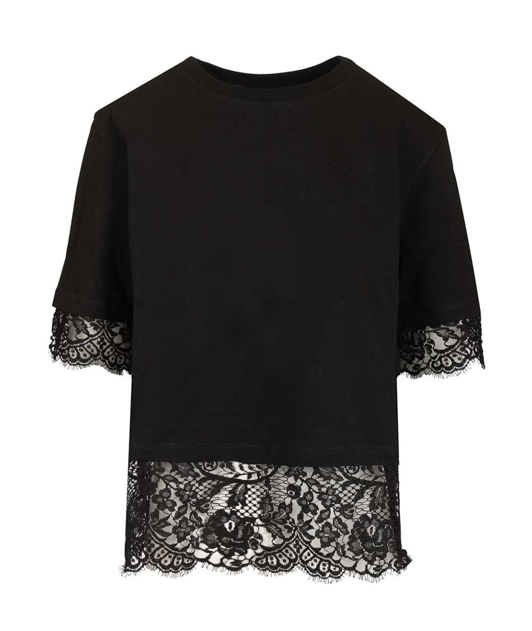 ALEXANDER MCQUEEN Черная хлопковая футболка, фото 1