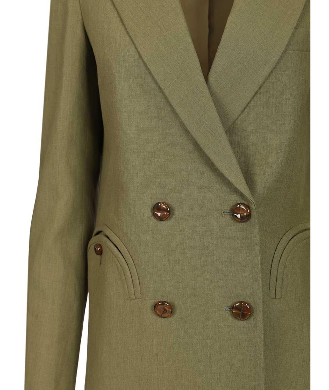 BLAZE MILANO Зеленый льняной жакет/пиджак, фото 5