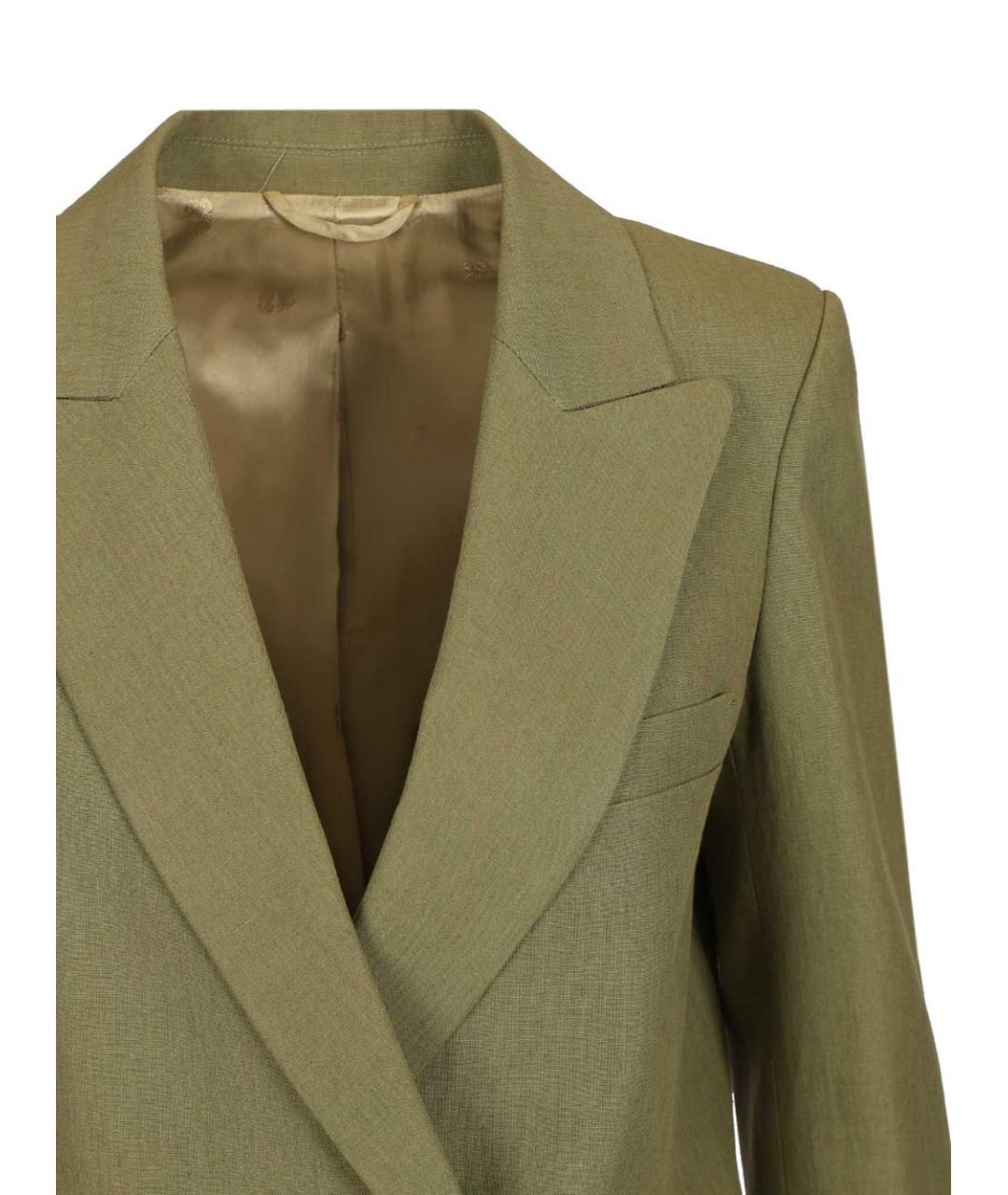 BLAZE MILANO Зеленый льняной жакет/пиджак, фото 4