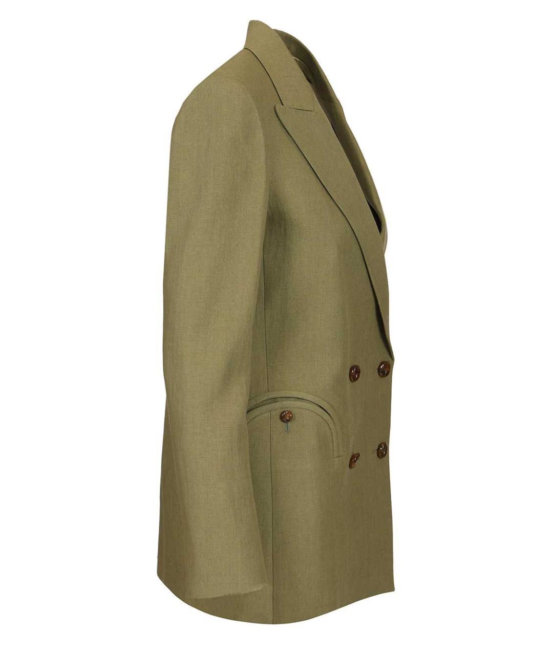 BLAZE MILANO Зеленый льняной жакет/пиджак, фото 3