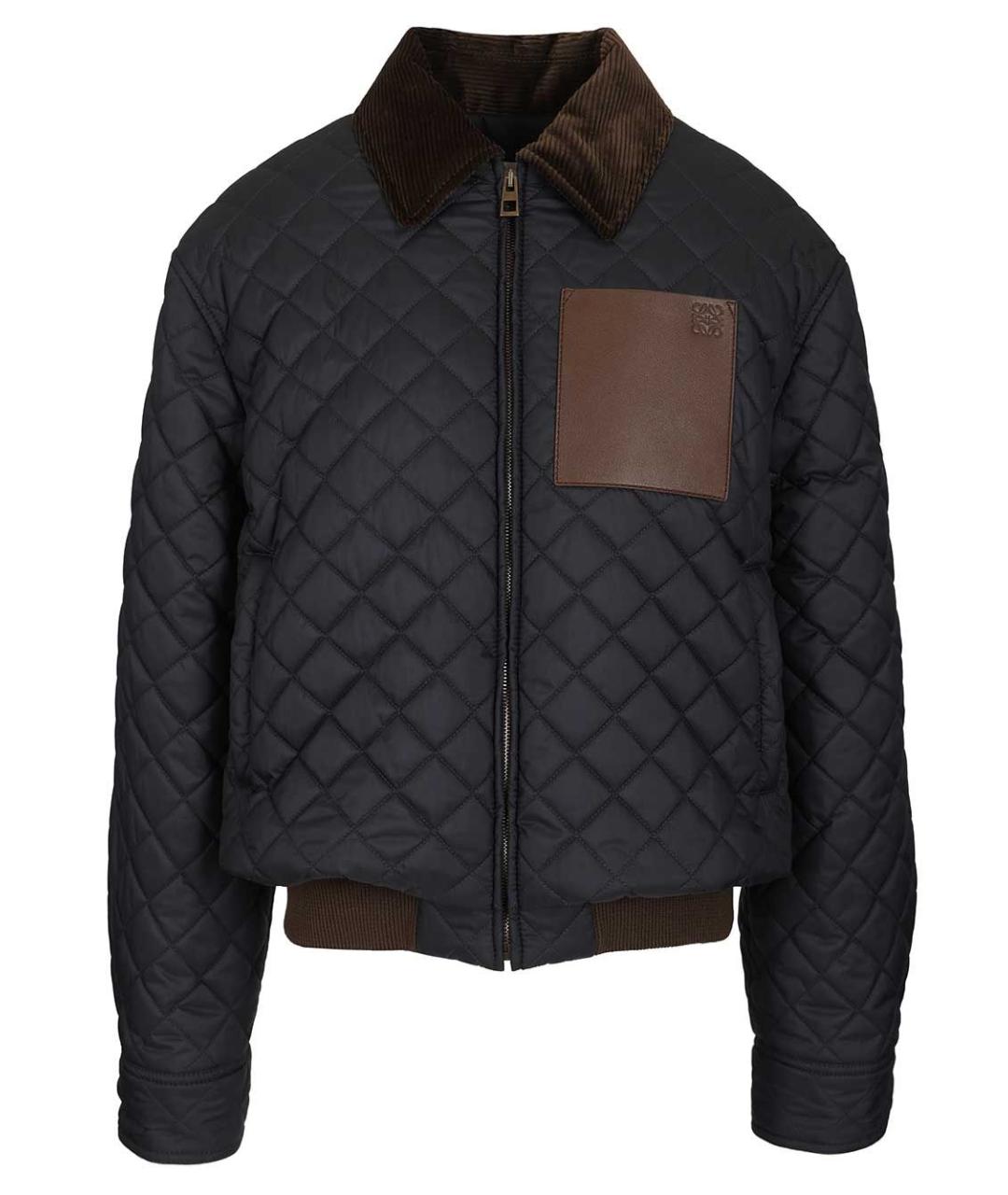 LOEWE Темно-синяя полиэстеровая куртка, фото 1