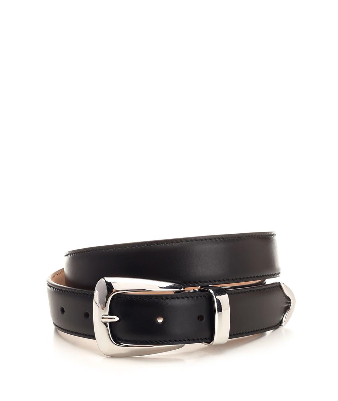 KHAITE Черный кожаный ремень, фото 1