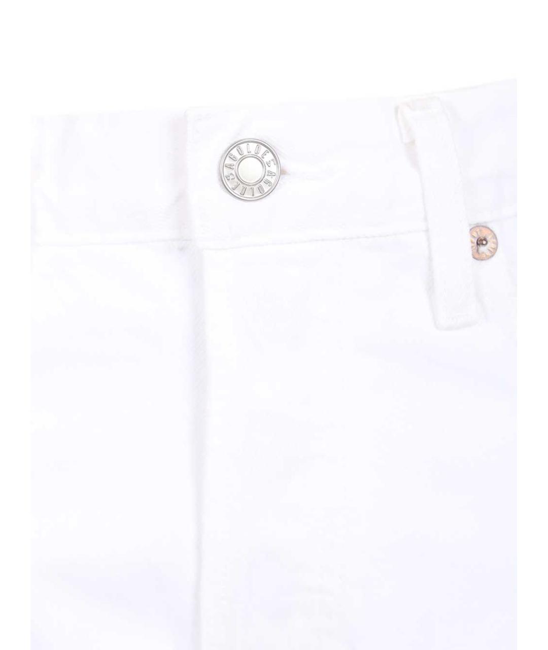 AGOLDE Белые хлопковые прямые джинсы, фото 4