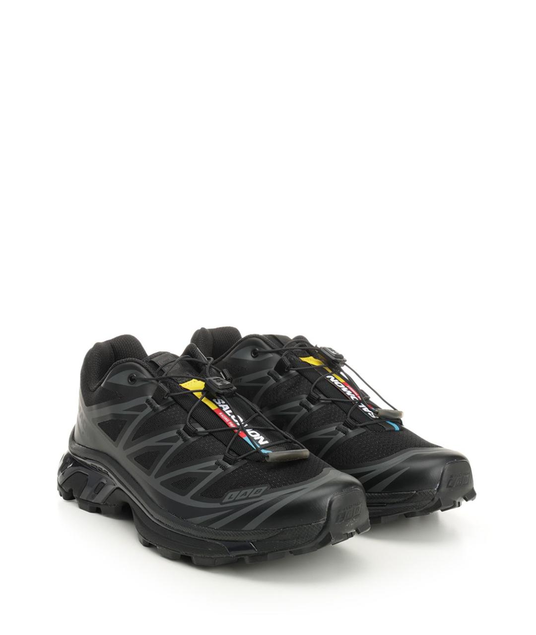 SALOMON Черные текстильные низкие кроссовки / кеды, фото 2