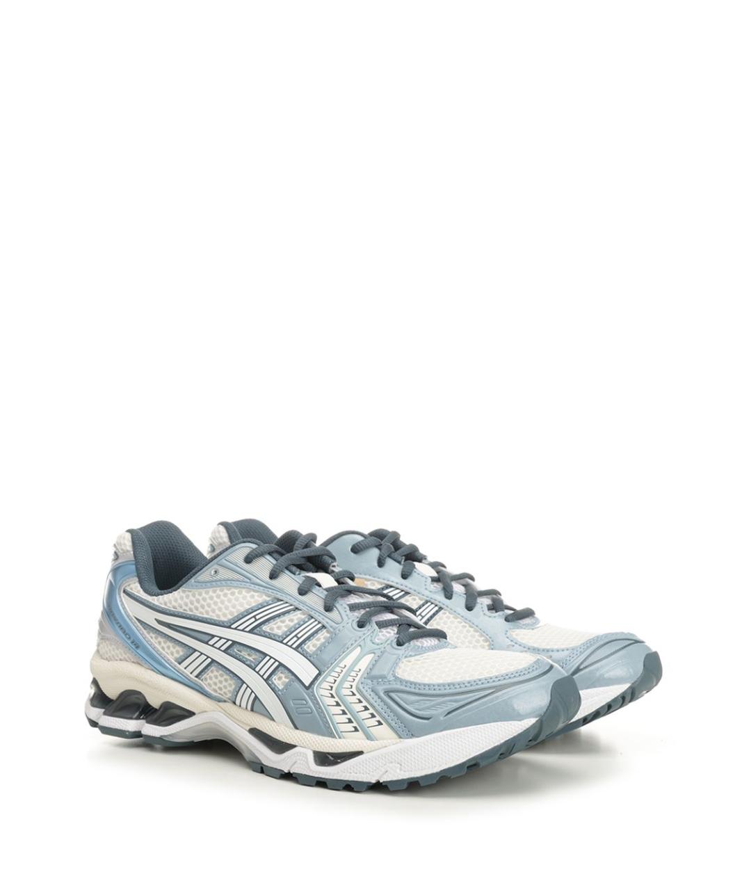 ASICS Голубые текстильные низкие кроссовки / кеды, фото 4
