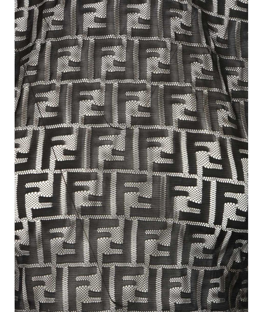 FENDI Черная полиамидовая майка, фото 4