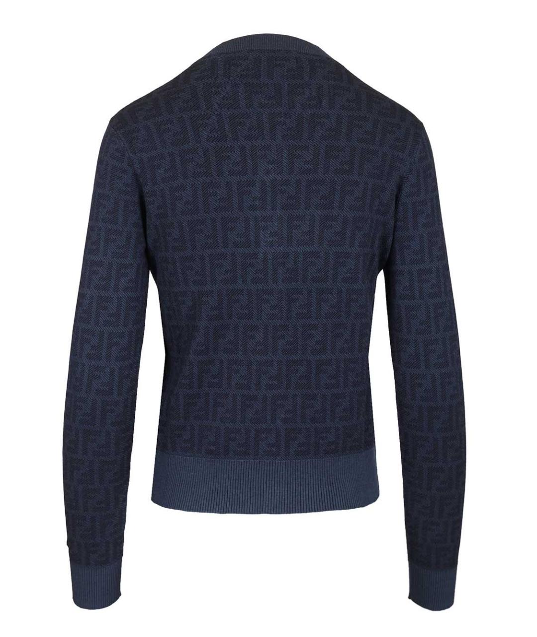 FENDI Темно-синий шерстяной кардиган, фото 2