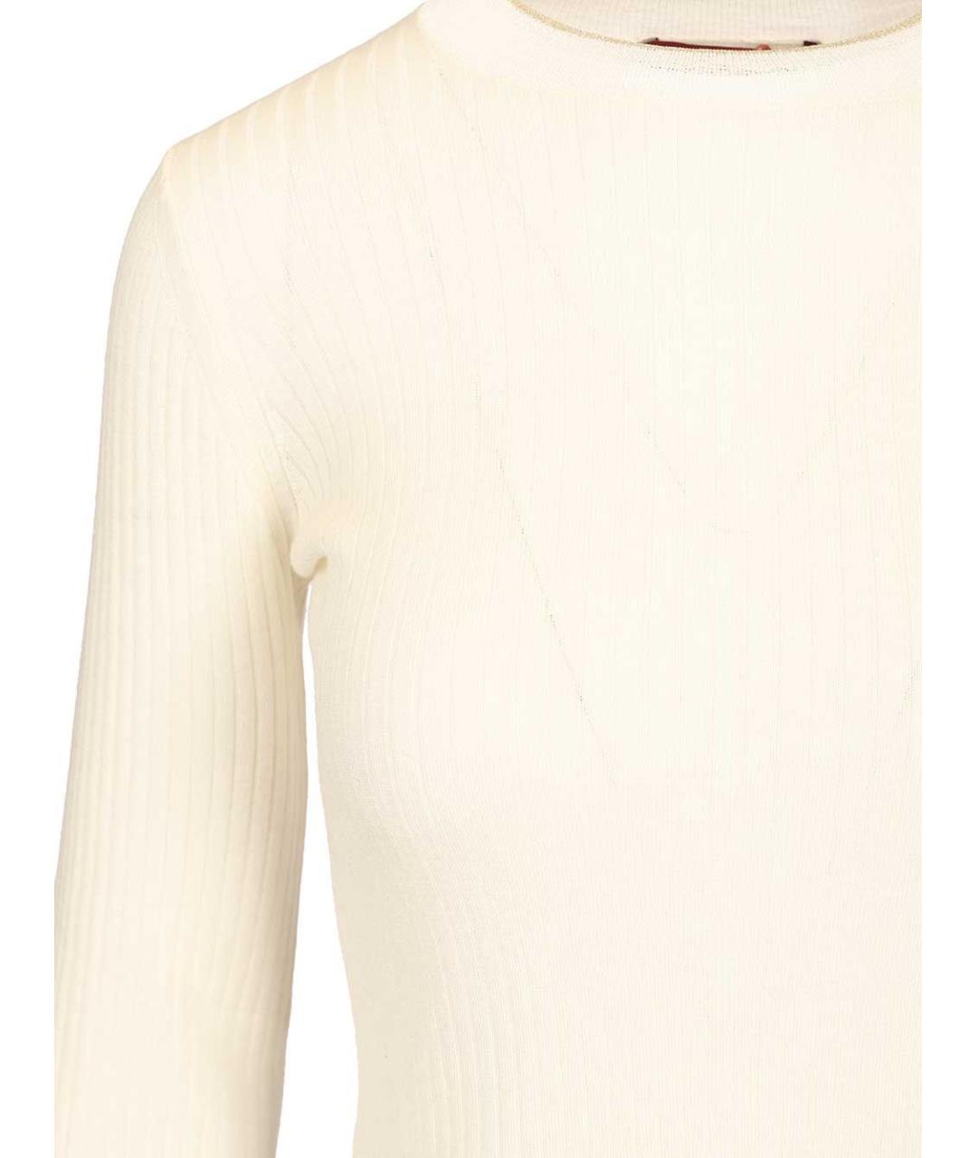 MAX MARA STUDIO Белый шелковый джемпер / свитер, фото 4