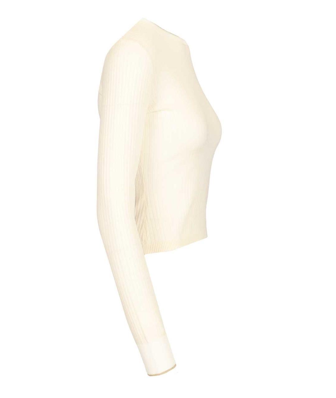 MAX MARA STUDIO Белый шелковый джемпер / свитер, фото 3