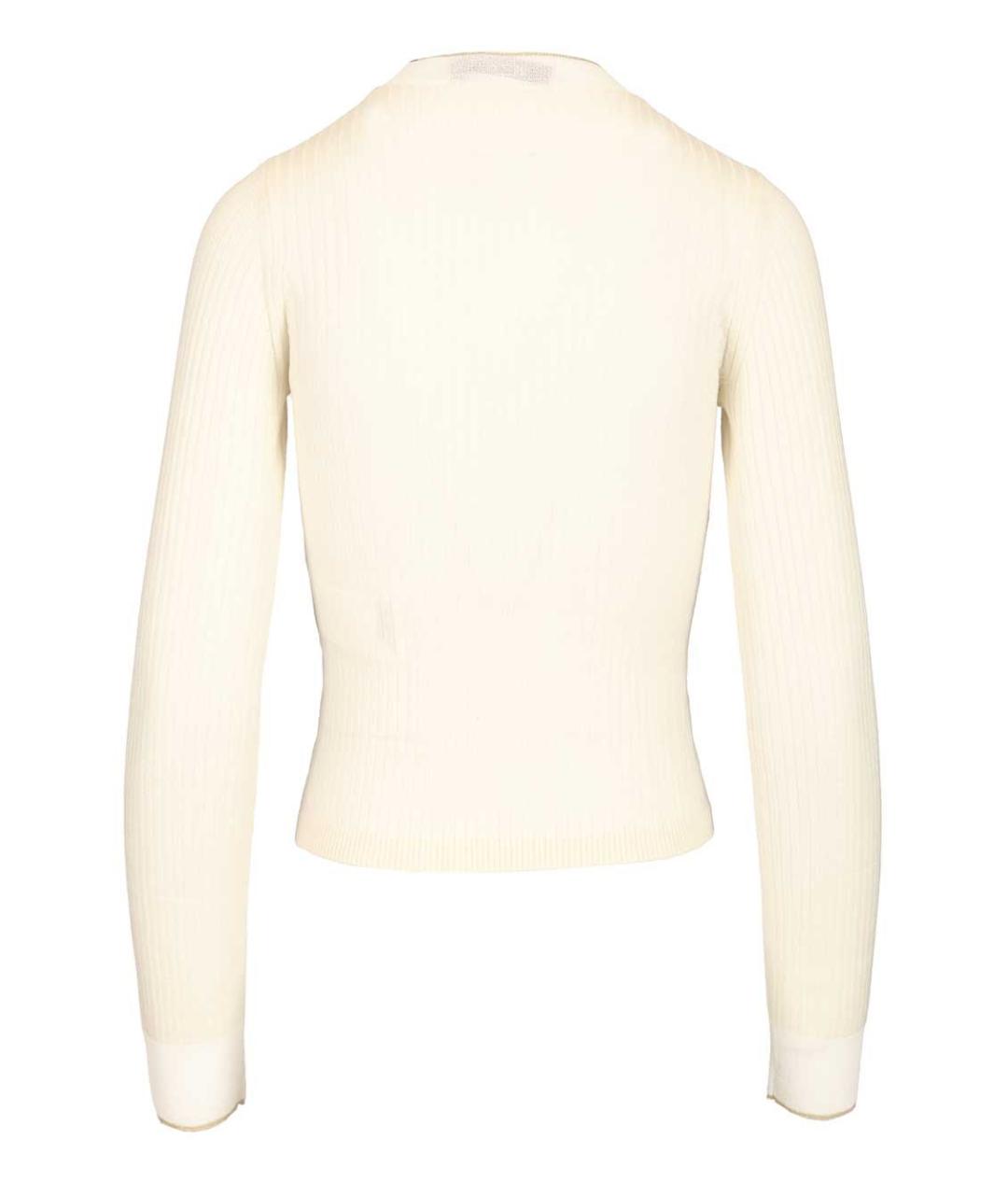MAX MARA STUDIO Белый шелковый джемпер / свитер, фото 2