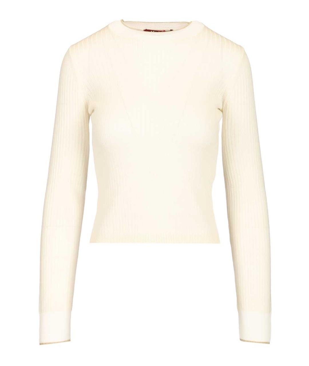 MAX MARA STUDIO Белый шелковый джемпер / свитер, фото 1