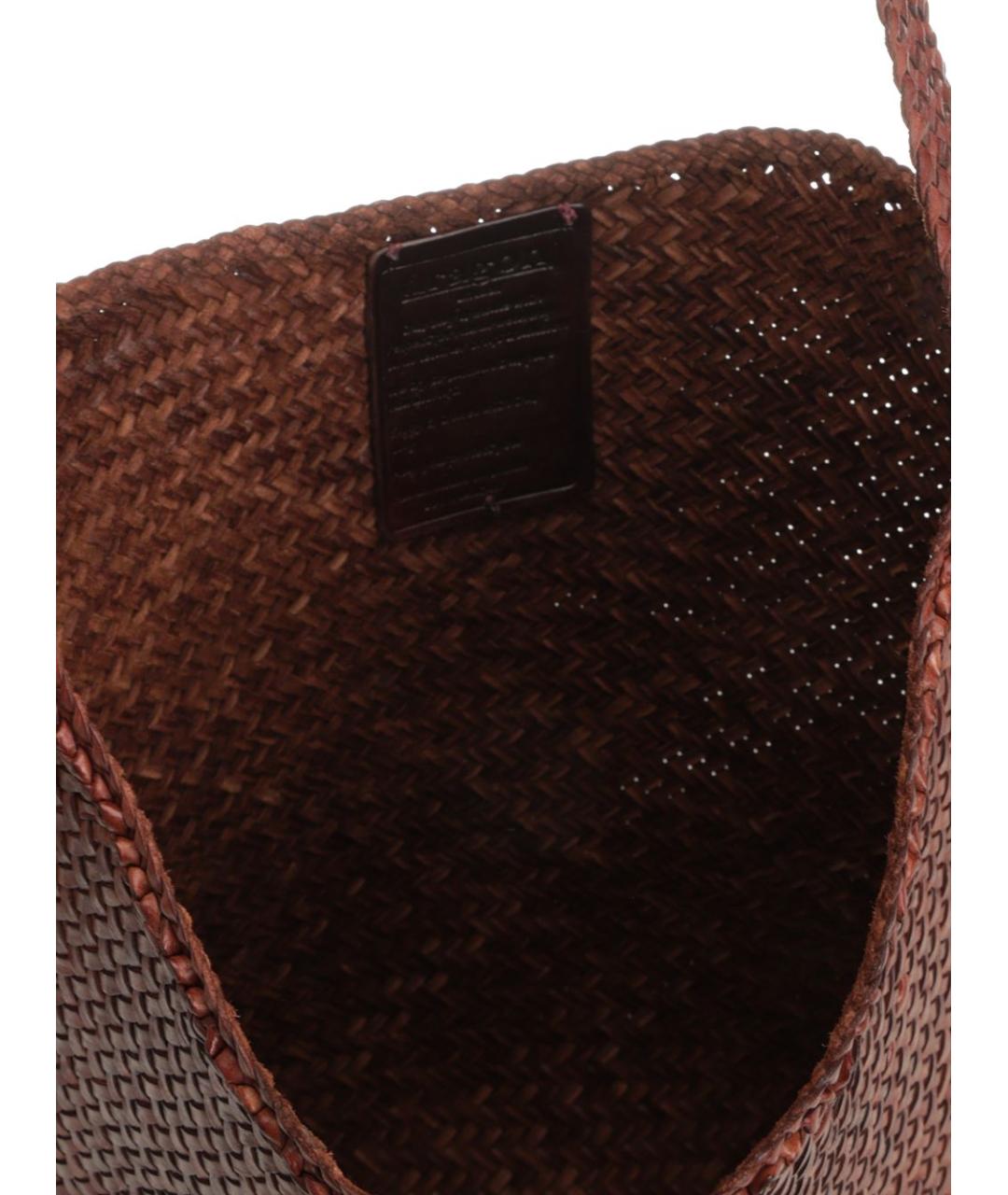 Dragon Diffusion Коричневая кожаная сумка через плечо, фото 4