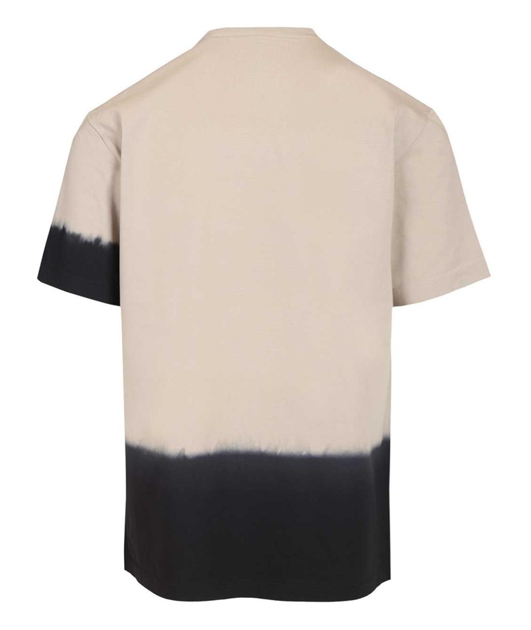 ADIDAS Бежевая хлопковая футболка, фото 2